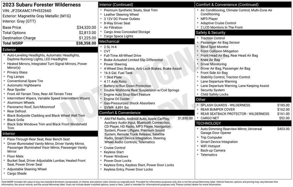 used 2023 Subaru Forester car, priced at $29,250