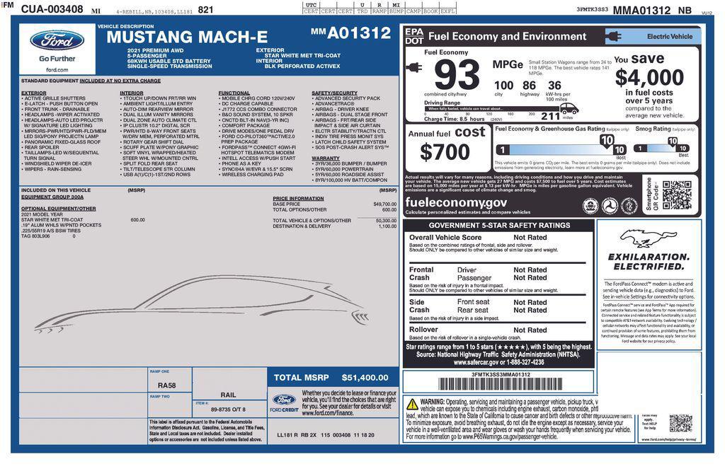 used 2021 Ford Mustang Mach-E car, priced at $20,163