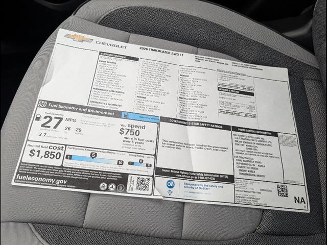 new 2026 Chevrolet TrailBlazer car, priced at $27,790