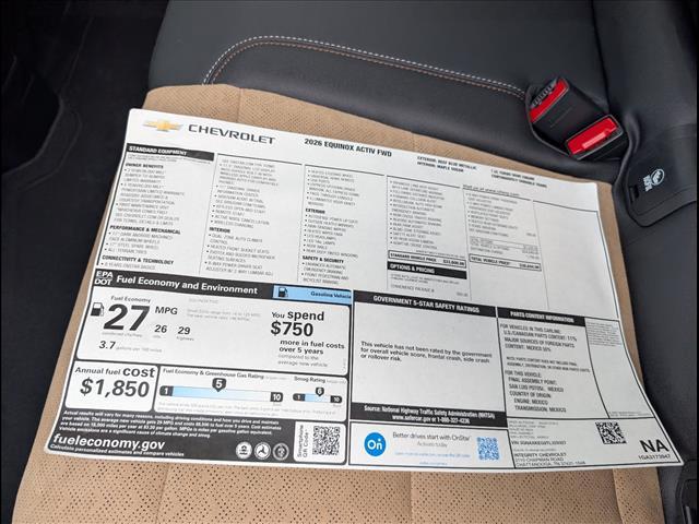 new 2026 Chevrolet Equinox car, priced at $34,517
