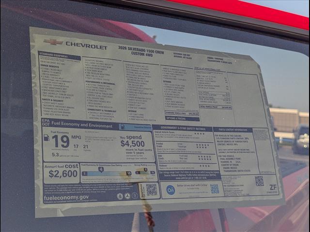 new 2026 Chevrolet Silverado 1500 car, priced at $44,894