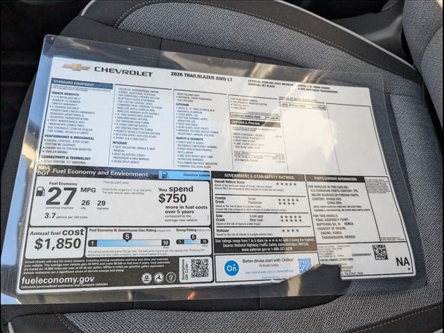 new 2026 Chevrolet TrailBlazer car, priced at $28,590