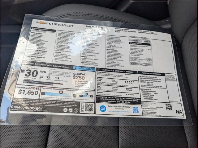 new 2026 Chevrolet Trax car, priced at $27,490