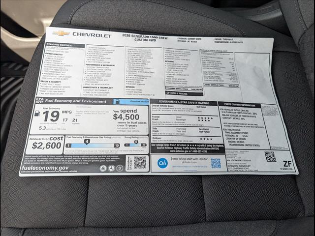 new 2026 Chevrolet Silverado 1500 car, priced at $44,045