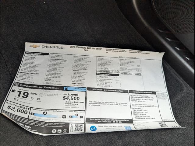 new 2026 Chevrolet Colorado car, priced at $46,910