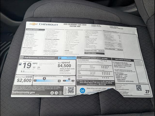 new 2026 Chevrolet Silverado 1500 car, priced at $44,050