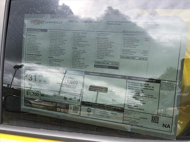 new 2025 Chevrolet TrailBlazer car, priced at $27,135