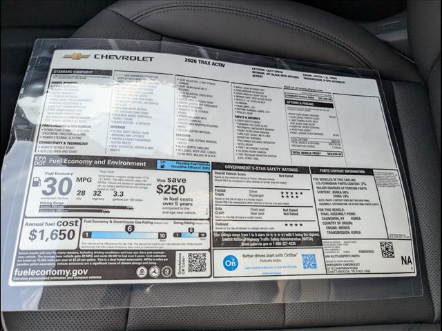 new 2026 Chevrolet Trax car, priced at $26,180