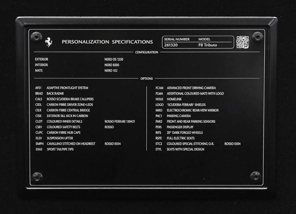 used 2021 Ferrari F8 Tributo car