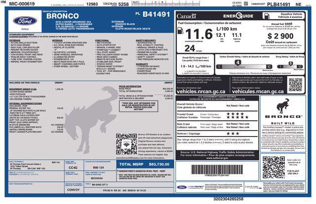 used 2023 Ford Bronco car, priced at $35,931