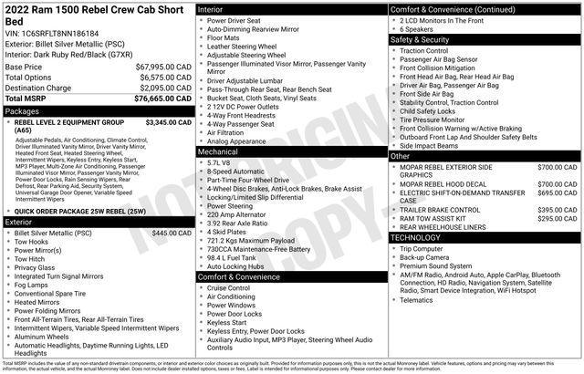 used 2022 Ram 1500 car, priced at $40,979