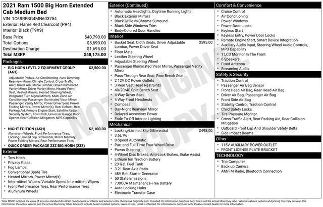 used 2021 Ram 1500 car, priced at $25,877
