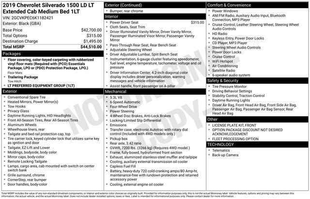 used 2019 Chevrolet Silverado 1500 car, priced at $22,977