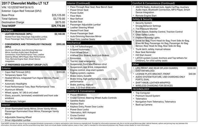 used 2017 Chevrolet Malibu car, priced at $12,977