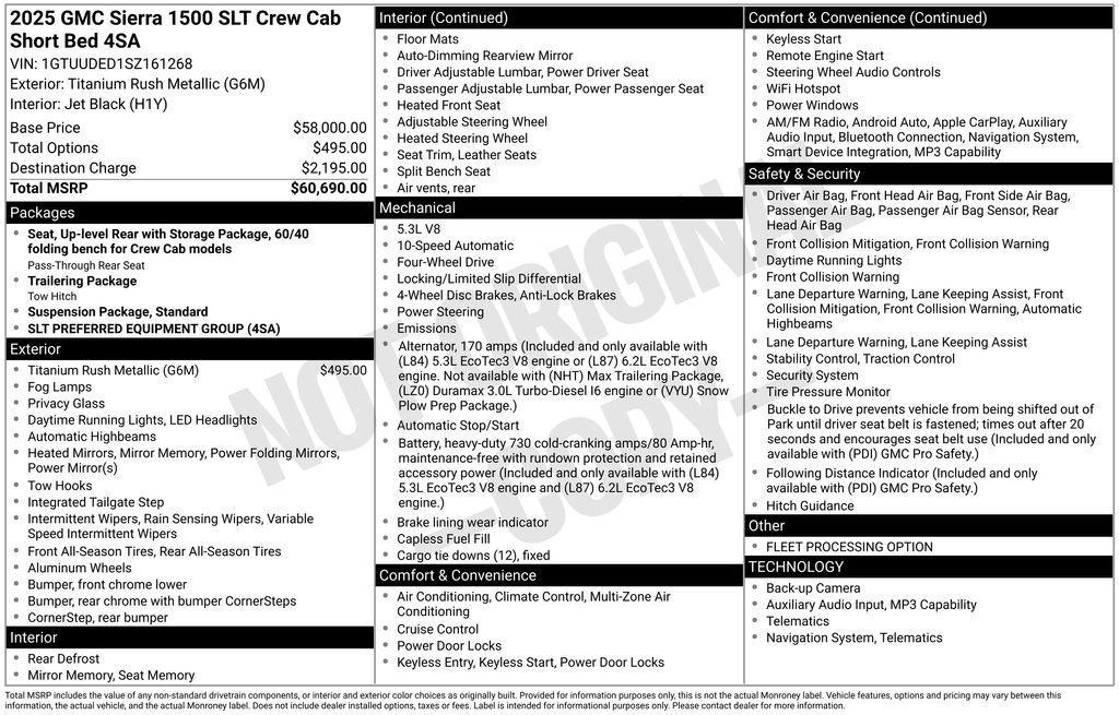 used 2025 GMC Sierra 1500 car, priced at $44,172