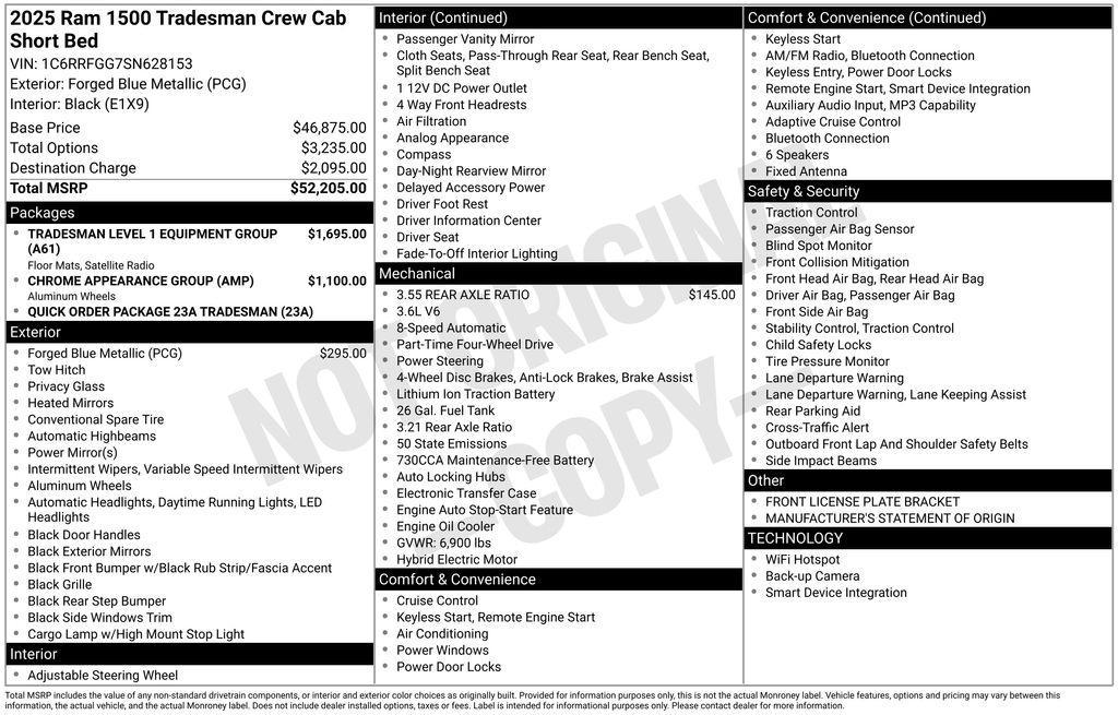 used 2025 Ram 1500 car, priced at $37,408