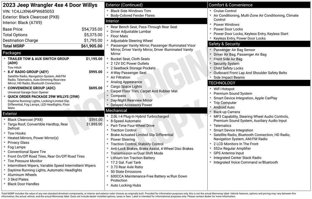 used 2023 Jeep Wrangler 4xe car, priced at $28,376