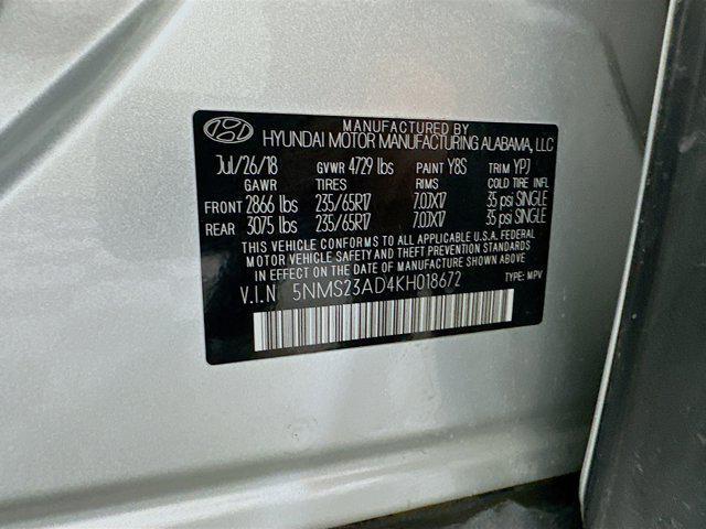 used 2019 Hyundai Santa Fe car, priced at $13,987