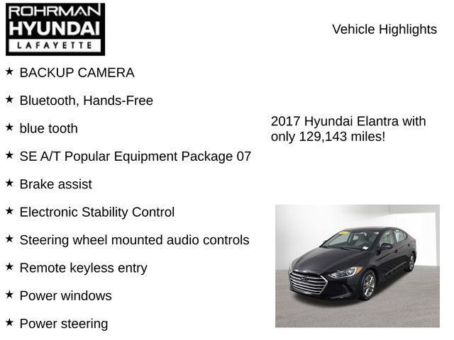 used 2017 Hyundai Elantra car, priced at $7,635
