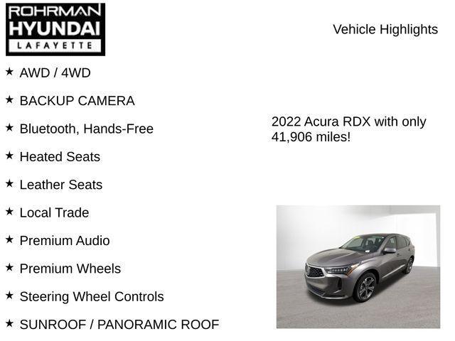 used 2022 Acura RDX car, priced at $31,688