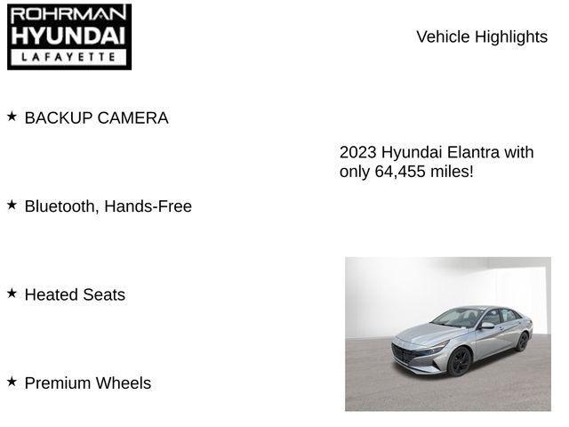 used 2023 Hyundai Elantra car, priced at $18,734