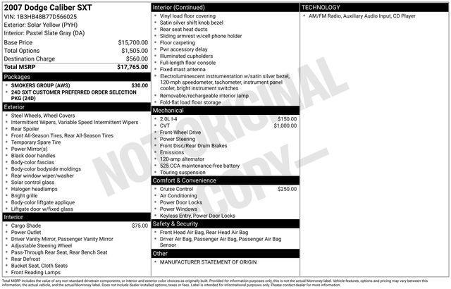 used 2007 Dodge Caliber car, priced at $5,322