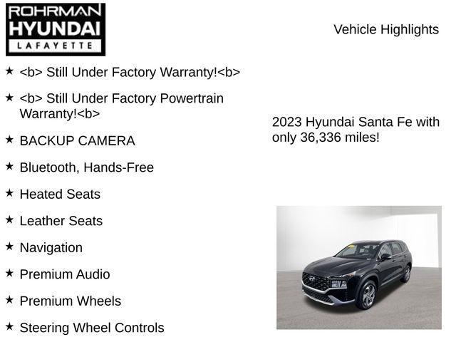used 2023 Hyundai Santa Fe car, priced at $25,506
