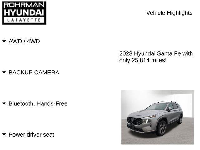 used 2023 Hyundai Santa Fe car, priced at $26,710