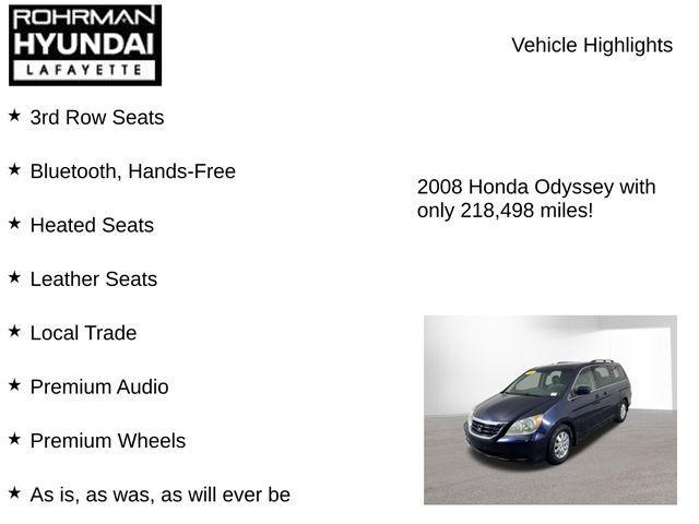 used 2008 Honda Odyssey car, priced at $4,495