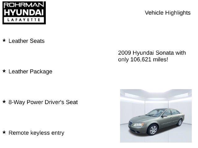 used 2009 Hyundai Sonata car, priced at $6,521