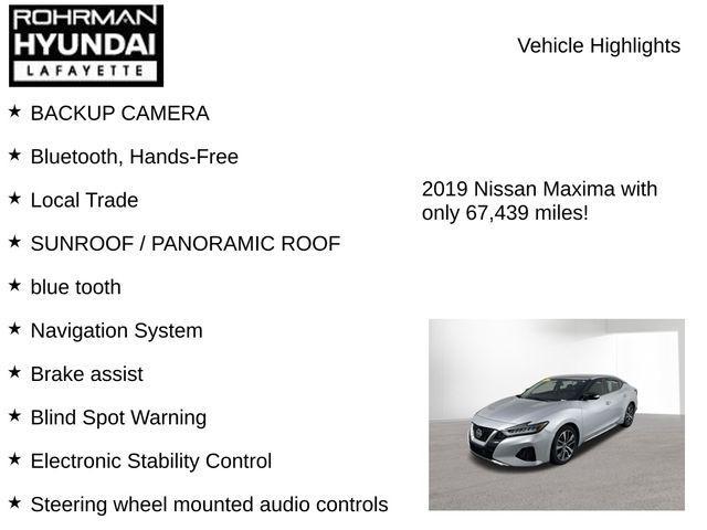 used 2019 Nissan Maxima car, priced at $16,545