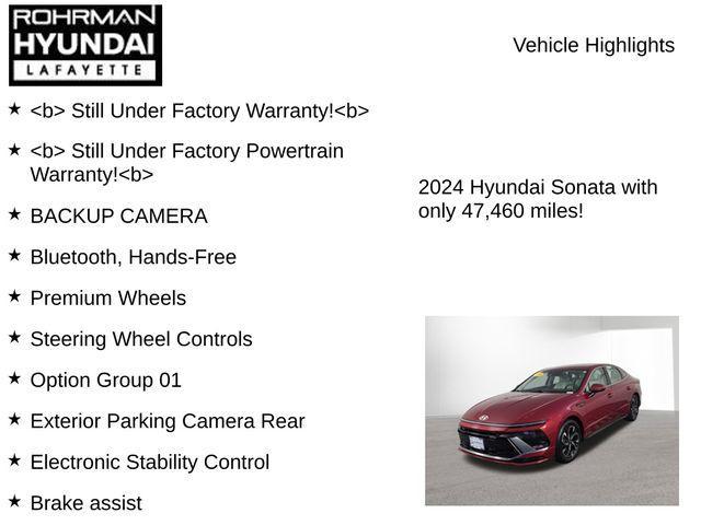 used 2024 Hyundai Sonata car, priced at $21,539