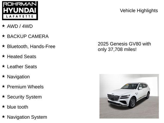 used 2025 Genesis GV80 car, priced at $36,965