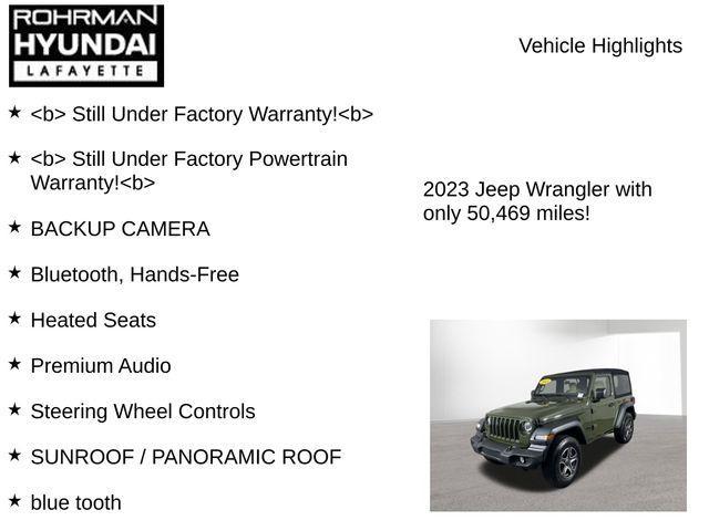 used 2023 Jeep Wrangler car, priced at $25,451