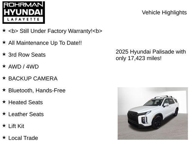 used 2025 Hyundai Palisade car, priced at $41,302