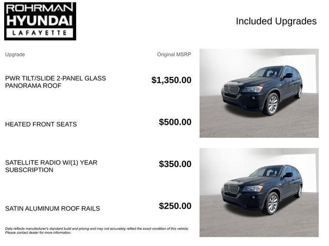 used 2013 BMW X3 car, priced at $7,710