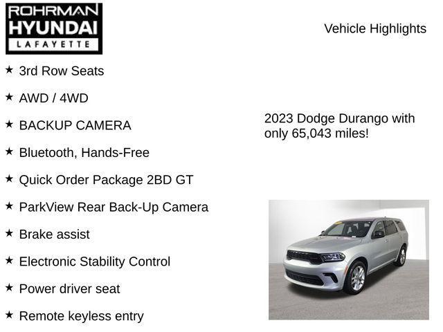 used 2023 Dodge Durango car, priced at $27,016