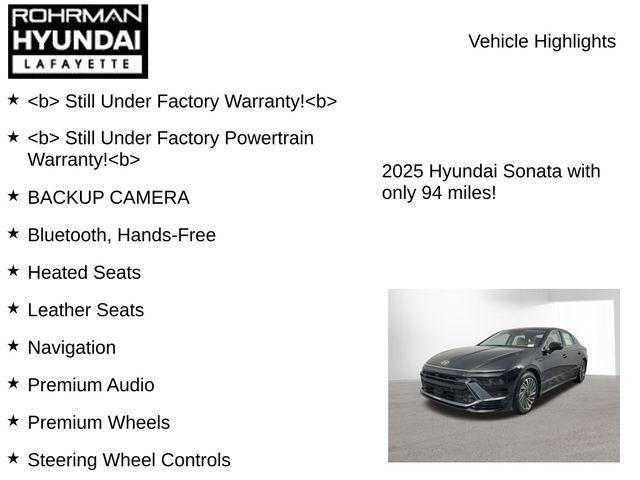 used 2025 Hyundai Sonata Hybrid car, priced at $36,000