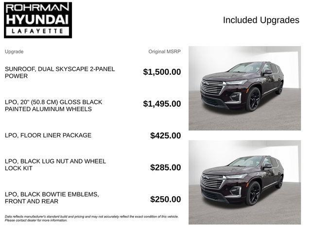 used 2022 Chevrolet Traverse car, priced at $27,030