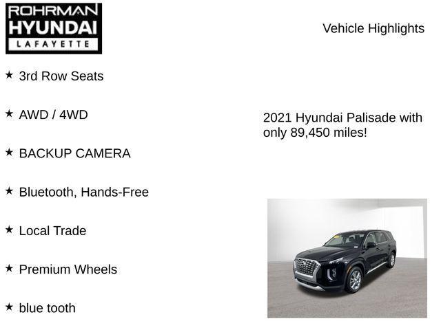 used 2021 Hyundai Palisade car, priced at $19,750