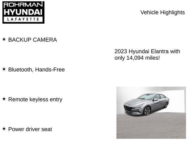 used 2023 Hyundai Elantra car, priced at $22,501