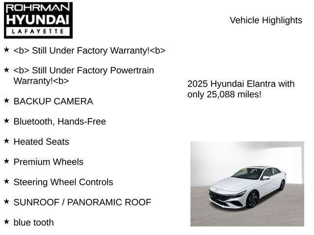 used 2025 Hyundai Elantra car, priced at $22,258