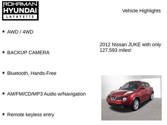 used 2012 Nissan Juke car, priced at $6,960