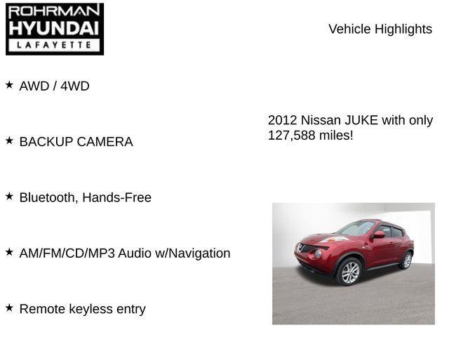 used 2012 Nissan Juke car, priced at $7,236
