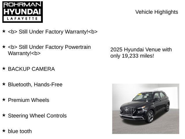 used 2025 Hyundai Venue car, priced at $18,811