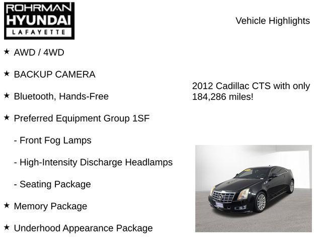 used 2012 Cadillac CTS car, priced at $6,375