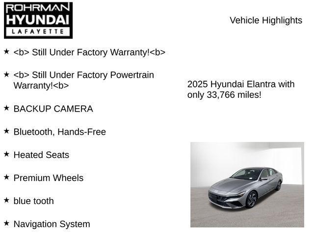 used 2025 Hyundai Elantra car, priced at $21,848