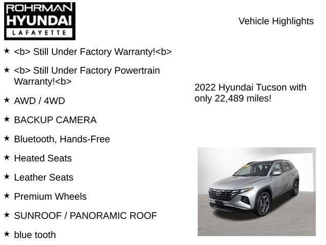 used 2022 Hyundai TUCSON Hybrid car, priced at $24,998