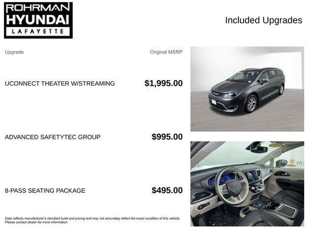 used 2020 Chrysler Pacifica car, priced at $27,630