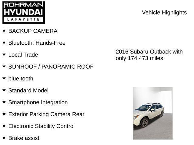 used 2016 Subaru Outback car, priced at $7,980